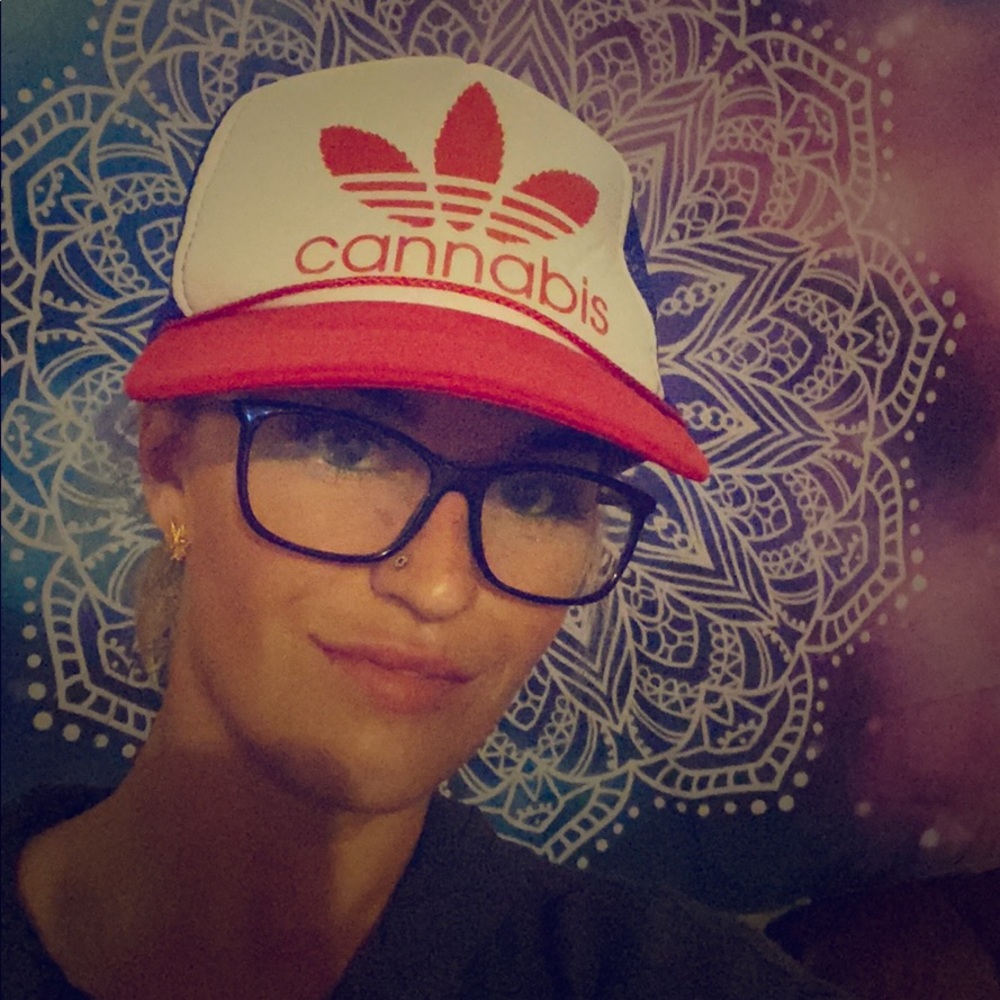 Cannabis 420 Adidas parody snap back cap mesh